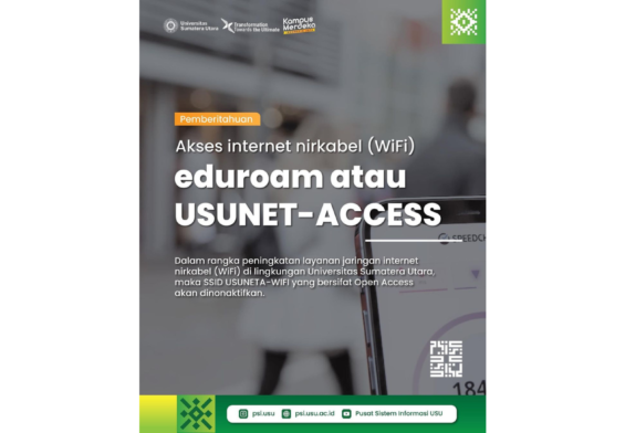Penonaktifan USUNETA-WiFi Hingga Peralihan Eduroam dan USUNET-ACCES - www.mediapijar.com