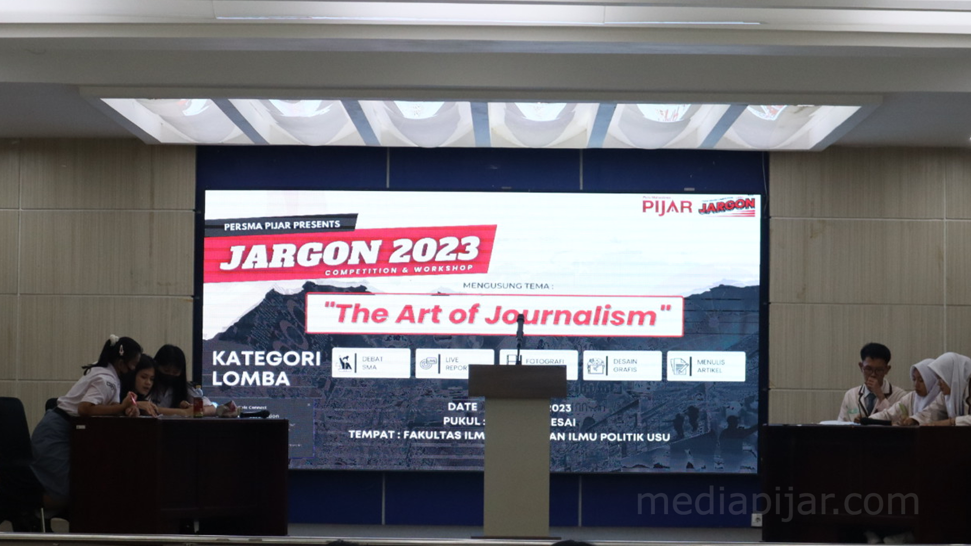 JARGON 2023: Lomba Debat SMA dan Live Report oleh Persma Pijar USU - www.mediapijar.com