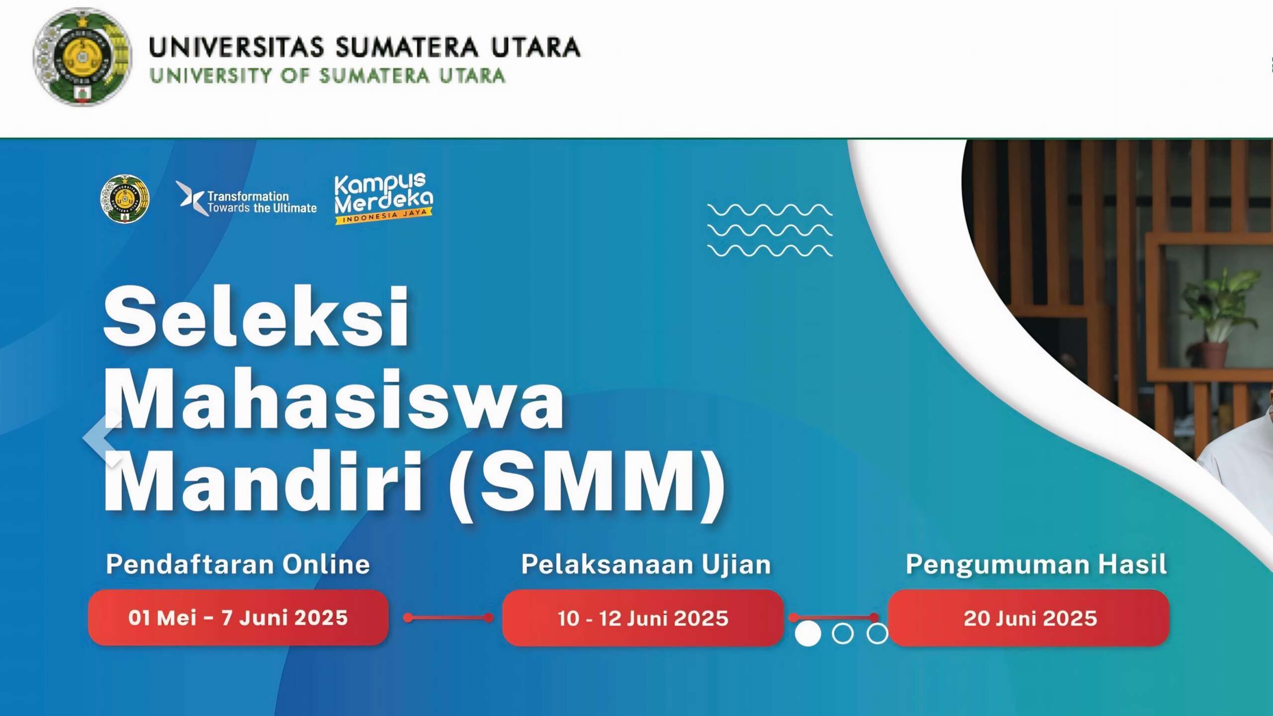 Seleksi Mahasiswa Mandiri (SMM) USU 2025 Terbagi Dua Tahap, Berikut Jadwal dan Ketentuannya - www.mediapijar.com