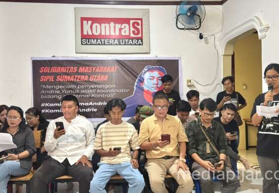 Gelar Konferensi Pers, KontraS Sumut Desak Negara Usut Tuntas Kasus Penyerangan Andrie Yunus - www.mediapijar.com