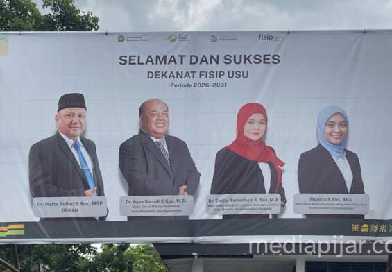 foto dekan dan wakil dekan baru FISIP USU 2026