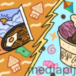 ilustrasi cerpen antara es krim, mi instan, dan dua sisi kehidupan
