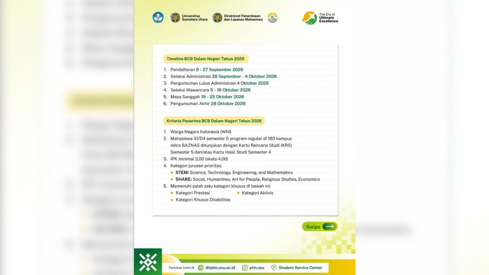Foto Informasi Beasiswa BAZNAS 2026