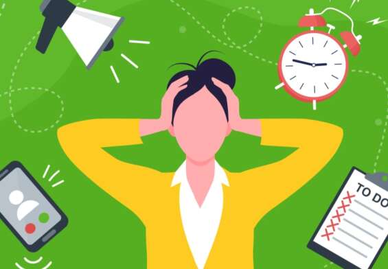 animasi seorang wanita pusing